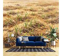 Genérico Papel Pintado Panorámico 3D Personalizado Para Sala De Estar, Arte Mural De Plántulas Del Desierto, Papel Pintado Grande No Tejido, Póster Con Estampado De Paisaje Natural, Mural De Par