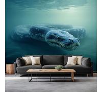 Genérico - Papel pintado panorámico de Python 300 x 210 cm, mural de pared, animales realistas, no tejido moderno, para salón, dormitorio infantil, restaurante de papel pintado no tejido