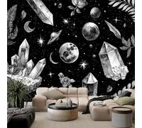 Genérico Papel Pintado Panorámico Elemento Celestial Cristal Hielo, Negro Fotomurales Tejido No Tejido, Grandes Personalizado Paredes Póster 350 x 256 cm para Salón Dormitorio Oficina Decoración