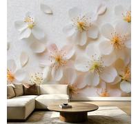 Genérico Papel pintado panorámico para sala de estar, Margarita, pétalo, textura tapiz de pared, acuarela elegante animado para niña, niño, decoración de pared, papel pintado, dormitorio