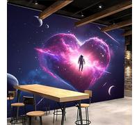 Genérico papel pintado pared 250x175cm Astronauta papel pintado infantil Romance De Fantasía Lienzo impreso en alta definición sin costuras, perfecto para zona de lectura o biblioteca