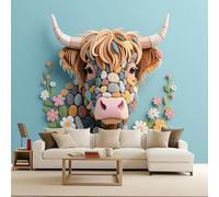 Genérico papel pintado pared 250x370cm Rompecabezas De Piedra Azul Yak papel pintado infantil Lienzo impreso en alta definición sin costuras, perfecto para zona de lectura o biblioteca EB24-1167