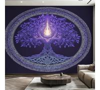 Genérico Papel Pintado Pared Árbol de la Vida Papel Pintado Pared Dormitorio Mitología Nórdica Celta, Salon Tejido No Tejido Decoración del Hogar 150x105 W26