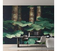 Genérico Papel Pintado Pared Árboles Papel Pintado Pared Dormitorio Hojas Botánicas Plantas, Salon Tejido No Tejido Decoración del Hogar 200x140 W&77