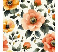 Genérico Papel Pintado Pared Autoadhesivo Flores Vinilo Adhesivo Muebles 45cm x 600cm, Patrón De Flores Amarillas Y Hojas Verdes. Papel Adhesivo Impermeable PVC Pegatina Decorativos Extraíble
