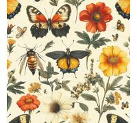 Genérico Papel Pintado Pared Dormitorio Patrón Mariposa Flores Hojas 3D Resistente a Arañazos Fácil de Limpiar Adecuado Para Techo/Casa/Apartamento/Tienda Papel de Pared Autoadhesivo 40 cm x 300 cm