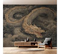 Genérico Papel Pintado Pared Dragón Japonés Papel Pintado Pared Dormitorio Dragón Chino, Salon Tejido No Tejido Decoración del Hogar 250x175 W13