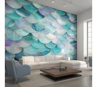 Genérico Papel Pintado Pared Escama de Pez Papel Pintado Pared Dormitorio Escama de Sirena, Salon Tejido No Tejido Decoración del Hogar 400x280 W44
