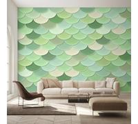 Genérico Papel Pintado Pared Escamas de Pez Papel Pintado Pared Dormitorio Escama de Sirena, Salon Tejido No Tejido Decoración del Hogar 300x210 W22