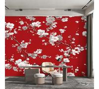 Genérico Papel Pintado Pared Flor de Cerezo Papel Pintado Pared Dormitorio Asiático Oriental Japonés, Salon Tejido No Tejido Decoración del Hogar 200x140 W52