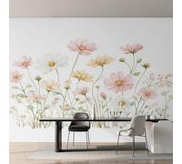 Genérico Papel Pintado Pared Flor Silvestre Papel Pintado Pared Dormitorio Acuarela Floral, Salon Tejido No Tejido Decoración del Hogar 200x140 W3