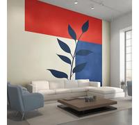 Genérico Papel Pintado Pared Hoja Simple Papel Pintado Pared Dormitorio Minimalismo Hojas Plantas, Salon Tejido No Tejido Decoración del Hogar 150x105 W&71