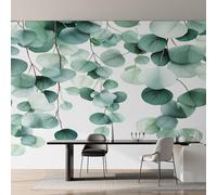 Genérico Papel Pintado Pared Hojas de Eucalipto Papel Pintado Pared Dormitorio Acuarela Planta Hoja, Salon Tejido No Tejido Decoración del Hogar 250x175 W3