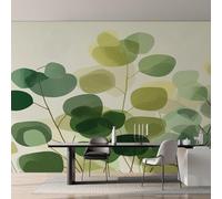 Genérico Papel Pintado Pared Hojas de Eucalipto Papel Pintado Pared Dormitorio Hoja Acuarela, Salon Tejido No Tejido Decoración del Hogar 450x315 W&100