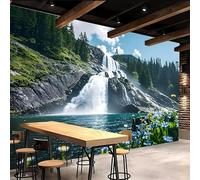 Genérico papel pintado pared infantil 250x370cm Bosque De Cascadas papel pintado infantil Paneles de lienzo artístico 3D con unión invisible, ideales para dormitorio o estudio creativo EB24-1231