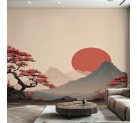 Genérico Papel Pintado Pared Japonés Papel Pintado Pared Dormitorio Paisaje Asiático Oriental, Salon Tejido No Tejido Decoración del Hogar 350x256 W7