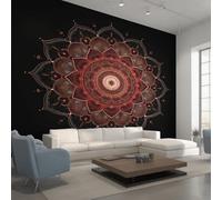 Genérico Papel Pintado Pared Mandala Papel Pintado Pared Dormitorio Étnico Bohemio, Salon Tejido No Tejido Decoración del Hogar 450x315 W&98