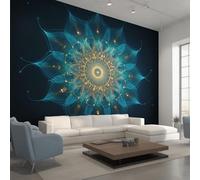 Genérico Papel Pintado Pared Mandala Papel Pintado Pared Dormitorio Hippie Bohemio, Salon Tejido No Tejido Decoración del Hogar 150x105 W&94