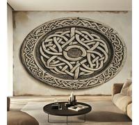 Genérico Papel Pintado Pared Mitología Nórdica Papel Pintado Pared Dormitorio Vikingo Celta, Salon Tejido No Tejido Decoración del Hogar 200x140 W38