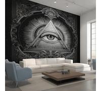 Genérico Papel Pintado Pared Ojo Que Todo Lo Ve Papel Pintado Pared Dormitorio Mal de Ojo, Salon Tejido No Tejido Decoración del Hogar 400x280 W44