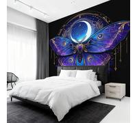 Genérico Papel Pintado Pared Polilla Papel Pintado Pared Dormitorio Insecto Celestial Bohemio, Salon Tejido No Tejido Decoración del Hogar 450x315 W&74