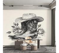 Genérico Papel Pintado Pared Salvaje Oeste Papel Pintado Pared Dormitorio Vaquero del Oeste, Salon Tejido No Tejido Decoración del Hogar 200x140 W52