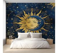 Genérico Papel Pintado Pared Sol Luna Papel Pintado Pared Dormitorio Constelación Mística Celestial, Salon Tejido No Tejido Decoración del Hogar 400x280 W&49