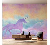 Genérico Papel Pintado Pared Unicornios Papel Pintado Pared Dormitorio Nube Ensueño, Salon Tejido No Tejido Decoración del Hogar 250x175 W22