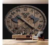 Genérico Papel Pintado Pared Vikingo Papel Pintado Pared Dormitorio Hacha de Guerra Mitología Nórdica, Salon Tejido No Tejido Decoración del Hogar 250x175 W&99
