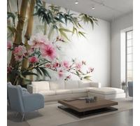 Genérico Papel Pintado Pared Zen Papel Pintado Pared Dormitorio Meditación Hojas de Bambú, Salon Tejido No Tejido Decoración del Hogar 350x256 W&71