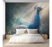 Genérico Papel Pintado Pavo Real 310X250cm, Papel Pintado Pared Pavo Real Animal Pájaro Salon, Dormitorio, Oficina, Decorativos EL&D62