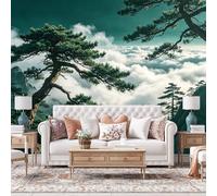 Genérico Papel Pintado Pine Mountain Cloud Sea De Estilo Oriental Zen, Mural De Pared No Tejido, Póster Fotográfico, Decoración Del Hogar, Arte Mural De Paisaje Natural Con Efecto Panorámico 3D