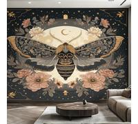 Genérico Papel Pintado Polilla, Papel Pintado Pared Luna Estrella Flor de Decorativos del Hogar, para Salon Dormitorio Decoracion Pared, 450x315cm D&O145