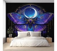 Genérico Papel Pintado Polilla, Papel Pintado Pared Luna Magia Insecto de Decorativos del Hogar, para Salon Dormitorio Decoracion Pared, 500x350cm D&O89