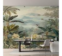 Genérico Papel Pintado Selva Tropical, Papel Pintado Pared Florselva Tropical de Decorativos del Hogar, para Salon Dormitorio Decoracion Pared, 396x280cm D&O101