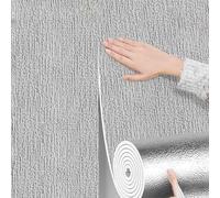Genérico Papel Pintado Térmico Aislante,Papel Pintado Aislante Autoadhesivo 5 Mm,Papel Pintado Aislante para Paredes Interiores,contra El Frío,contra El Moho,Aislamiento Térmico,Gris,L20m W50cm