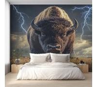 Genérico Papel Pintado Vaca de Las Tierras Altas, Papel Pintado Pared Rayo Azul de Decorativos del Hogar, para Salon Dormitorio Decoracion Pared, 150x105cm D&O135