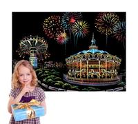 Genérico Papel Rascador | Bloc de Notas con Monumentos De La Ciudad | Kit De Artesanía para | Artículos para Fiestas de cumpleaños, Halloween Y Navidad | Juegos, Proyectos De Bricolaje