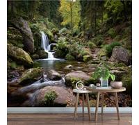 Genérico Papel tapiz fotográfico 140 x 100 cm Arroyo Fotomurales Tejido No Tejido，No es un fondo de pantalla común y corriente Agua Fluyendo Moderno Decoración de Paredes