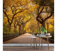 Genérico Papel tapiz fotográfico 140 x 100 cm Bosque Fotomurales Tejido No Tejido，No es un fondo de pantalla común y corriente Árbol De Ginkgo Moderno Decoración de Paredes