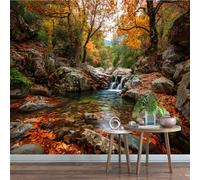 Genérico Papel tapiz fotográfico 200 x 140 cm Bosque Fotomurales Tejido No Tejido，No es un fondo de pantalla común y corriente Arroyo Moderno Decoración de Paredes