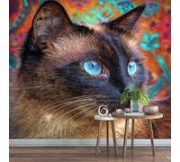 Genérico Papel tapiz fotográfico 200 x 140 cm Espíritu Felino Fotomurales Tejido No Tejido，No es un fondo de pantalla común y corriente Gato Moderno Decoración de Paredes