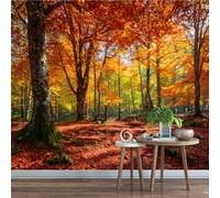 Genérico Papel tapiz fotográfico 366 x 254 cm Bosque Fotomurales Tejido No Tejido，No es un fondo de pantalla común y corriente Hojas De Arce Moderno Decoración de Paredes