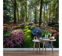 Genérico Papel tapiz fotográfico 400 x 280 cm Bosque Fotomurales Tejido No Tejido，No es un fondo de pantalla común y corriente Flores Moderno Decoración de Paredes