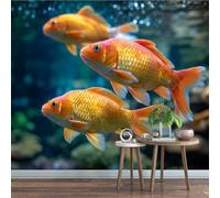 Genérico Papel tapiz fotográfico 400 x 280 cm Pez De Colores Fotomurales Tejido No Tejido，No es un fondo de pantalla común y corriente Pez Pequeño Moderno Decoración de Paredes