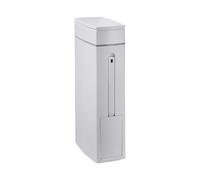 Genérico Papelera Baño - Cubo Basura Baño | Basura Pañales Bebe | Cubo De Basura Cocina | Basurero De 4,5 L Con Escobilla | Papelera Rectangular Sin Contacto En Acero Inoxidable Cepillado