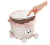 Genérico Papelera de escritorio - Bonito cubo de basura con asa y lapicero - cubo para encimeras | para usar en veladores, cuarto de baño, dormitorio, sala de estar, oficinas, encimeras y mesa