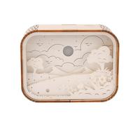 Generico Paper Dimmable Light, 3D Mood Desktop Lamp, Shadow Box Glow For Creative Nursery Accessories Long Lasting Application Professional Bedroom Supplies Daily Home Kit Modern Decor Accessory Unit