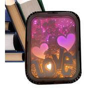 Genérico Paper Dimmable Light, 3d Mood Desktop Lamp, Shadow Box Glow For Creative Nursery Accessories Long Lasting Application Professional Bedroom Supplies Daily Home Kit Modern Decor Accessory Unit