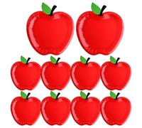 Genérico Paper Plates - 10 Pieces Red Fruit Shape Sturdy Dinner Plates Bulk for Picnic, Family Gatherings, Meals Tableware, Breakfast Lunch, Party Serving Use, Meals Tableware Use